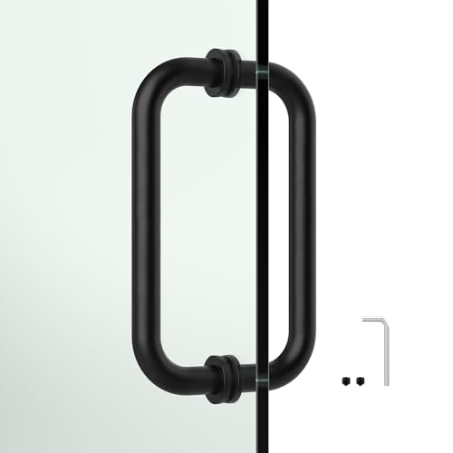 PalpitateC 8' Glass Shower Door Handle Replacement for 1/4' to 1/2' Thickness Glass Frameless Shower...