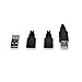 Conwork 10-Pack USB 2.0 Type A Male Socket 4 Pin Plug Connector with Black Plastic Cover