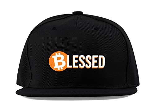 Casquette Blessed Bitcoin HODL haut de gamme en coton noir avec visière plate unisexe
