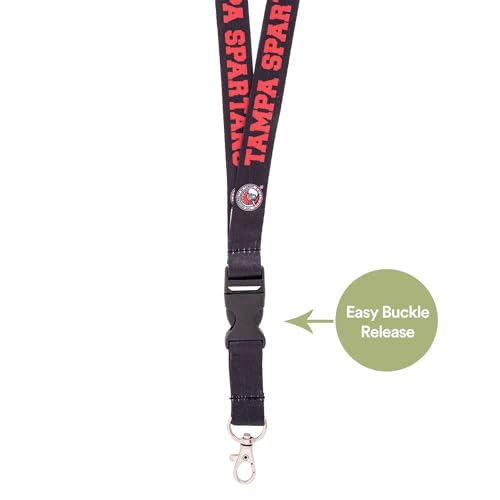 Image of Desert Cactus University of Tampa Lanyard UT Spartans Car Keys ID Badge Holder Keychain Detachable Breakaway Snap Buckle