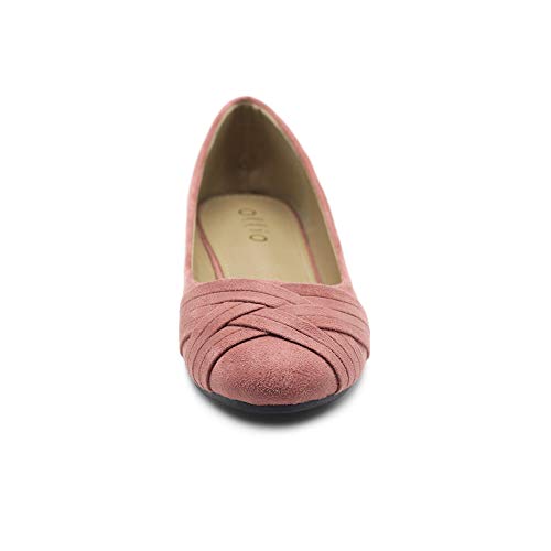 Ollio Women's Ballet Shoes Cute Casual Comfort Flats Zm1987 (6 B(M) Us, Blush) #TOP2