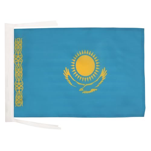 AZ FLAG Bandera de KAZAJISTÁN 45x30cm - BANDERINA KAZAJA 30 x 45 cm cordeles