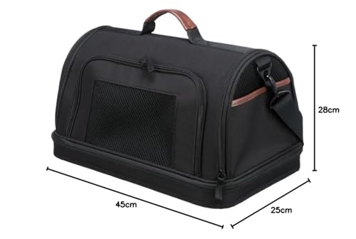 Trixie Airline Tasche Gate, Flugzeug Reisetasche Für Hunde, 28 × 25 × 45 cm, Schwarz - 28906