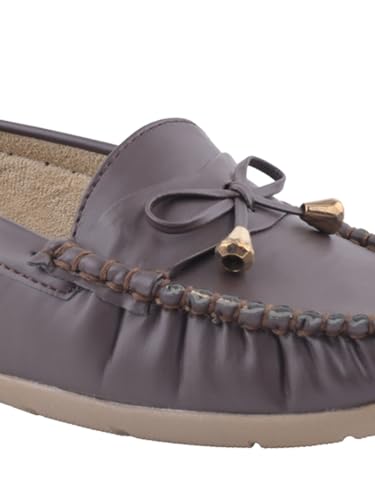 Image of Shoetopia Women's Stylish Casual Loafers | Comfortable Slip-On Flat Shoes with Bow Design & Soft Sole for Daily Footwear
