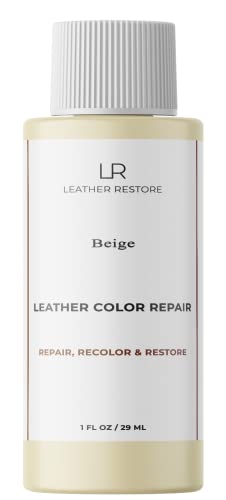 Leather Restore Leather Color Repair, Beige 1 OZ - Repair, Recolor and Restore Couch, Furniture, Auto Interior, Car Seats, Vinyl and Shoes