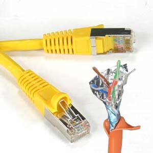 Cable Patch Cat.5E Blindado 75Ft Amarillo