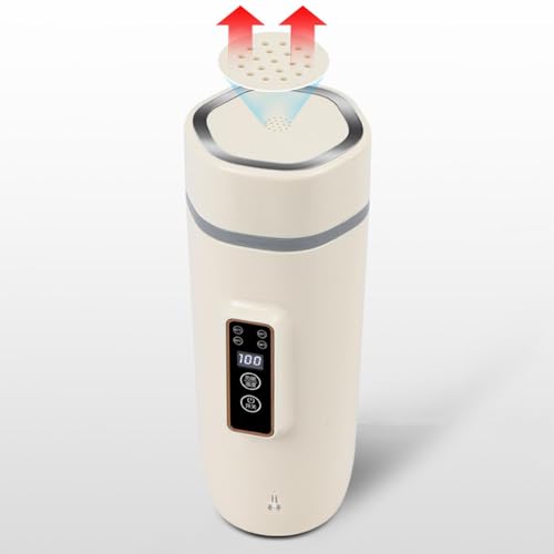 Tetera eléctrica portátil para auto 12V blanca miniatura 4
