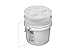 4.25 Gallon White Bucket with Gamma Seal Lid (Black)
