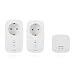 Produktbild Smartwares Smart Home Pro | Funksteckdosen Set mit Energiemessfunktion inklusive Basistation, Weiß, steuerbar via gratis HomeWizard Link App | Alexa kompatibel