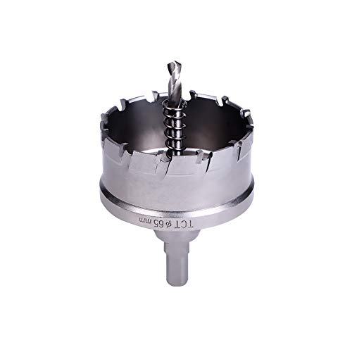 Utoolmart 65mm Carbide Hole Cutter, TCT Hole Saws for 5mm Stainless Steel Metal Sheet