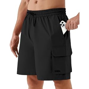 K-Swiss Men's Casual Cargo Shorts - Lightweight Stretch Summer Shorts for Men with 4 Pockets 9"