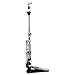 Premium 2 Leg Hi-Hat Stand by GRIFFIN | Heavy Duty Hihat Cymbal Foot Pedal with Drum Key | Folding Two Leg Style Converts to a No Leg High Hat Mount | Double Braced Chrome Percussion Hardware Mount