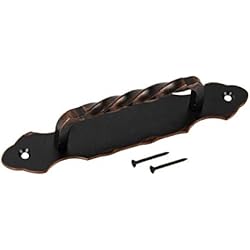 ADGO Tirador Antaba Tirador Tirador Puerta Puerta Wicket 190 mm, Acero, Hierro Forjado Recubierto en Polvo, Elegante Antiguo, Color Cobre Viejo, 1 pieza