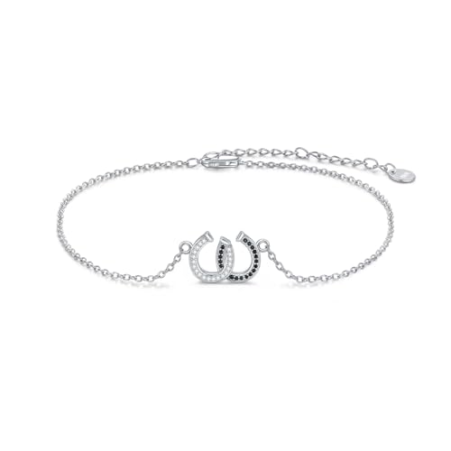 Image of 925 Sterling Silver Anklet Foot Bracelet with Crystal from Austria, Anklet Jewelry Gifts for Women 11 Inch Adjustable