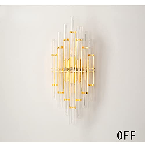 Aplique de pared de cristal moderno E14 2 luces para salón 4