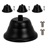 STOBAZA 4 Pezzi Piastra Copertura per Lampadario a Sospensione, Accessorio per Plafoniera in Ferro Nero, Stile Vintage, per Luci a Candela e Locali Ristoranti e Bar