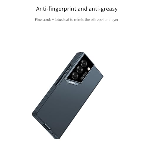 Image of Midkart Matte Cover Compatible with Samsung Galaxy Z Fold 6 Release 2024 Ultra Thin Hard PC with Front Glass Case Glossy Camera Protection, Grey Green