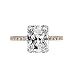4.00CT Radiant Cut Moissanite With Lab Grown Diamond Engagement Gift Ring, Unique Pave Setting Solid Gold Proposal Ring, Birthday Gift, CVD Radiant Ring