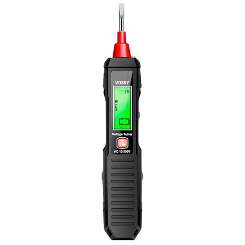 Yakermur - Probador de voltaje voltímetro | Verificador inteligente para circuito,Dispositivo de detección de alta precisión 12-300V AC para automóvil, hogar, refrigerador y motor