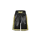 Everlast Erwachsene Hose Competition Boxing Short, Farbe: Black/Gold, Größe: L, 10225_169420