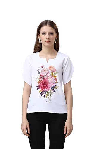 Image of Venisa Lycra Solid Casual Wear Tshirt