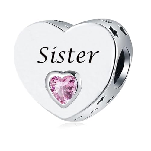 OutstandLong Sister Heart Charm for Pandora Bracelets Always There Charm