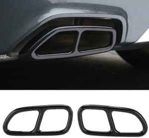 Schwarze Edelstahl-Auspuff-Abdeckung Für X5 F15 2014–2018, Für X6