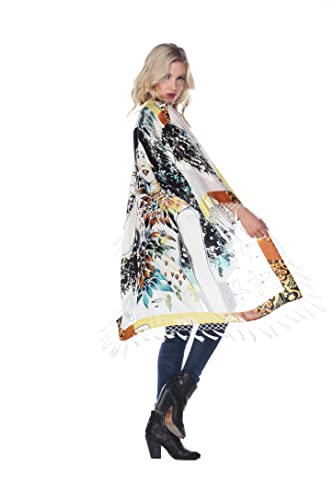 Aris A Hand-Beaded Silk Velvet Burnout Kimono2