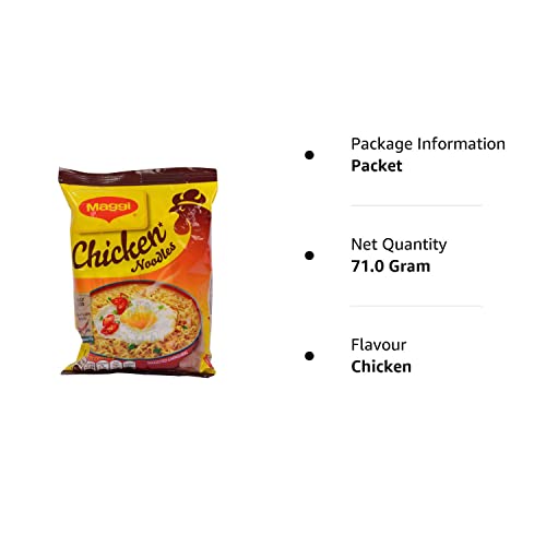 Image of Maggi 2 Minute Instant Noodles - Chicken, High Fiber, 71 grams