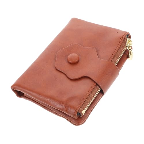 Vintage Floral Trifold Wallet for Women Durable Pu Material Coin Purse with Ample Storage Space Brown Clutch Design for Cards and Change Easy to Clean and Maintain