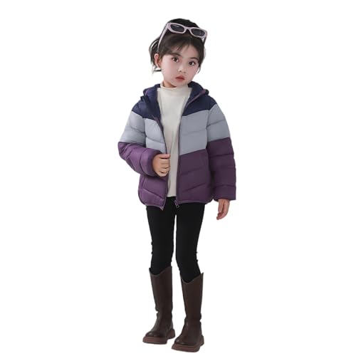 Doudoune fille extérieure matelassée douce et chaude violette