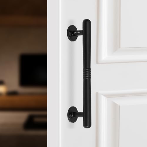 Image of Plantex 8 Inch Main Door Handle /Stainless Steel Pull-Push Handle for Main Door /3 Years Warranty Pack of 1 (S-142, Black)