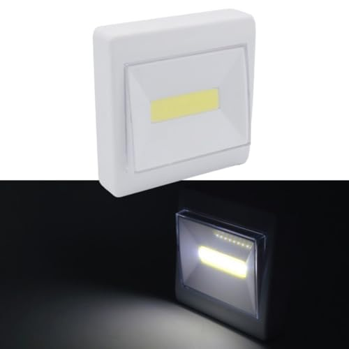 Gdfnmogo Baery Opeed - Lámpara de pared con LED COB, luz nocturna inalámbrica e interruptor LED magnético para debajo del armario, luz Baery alimentada para pasillo, lámpara LED Campi o caja de