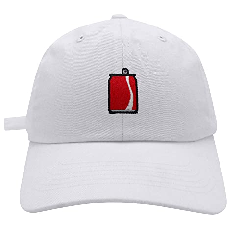 JPAK Soda Can Dad Hat Embroidered Baseball Cap Coke White