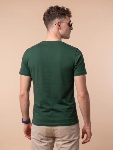 Image of Veirdo Regular Fit Half Sleeves Round Neck Solid Pure Cotton T-Shirt for Men (Available in White, Black, Swan White, Mustard, Maroon, Green, Lilac, Navy, Red Color)