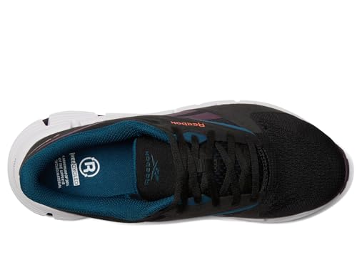 Reebok Women's Zig Dynamica 5 Sneaker, Black/White/Digital Coral, Size 5