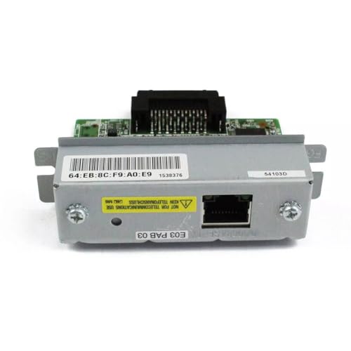 FUANA UB-E03 Módulo de interfaz Ethernet C32C824541 para impresoras TM-T88VI/T88V/T70II/U220 100 Mbps Fast Ethernet Servidor de impresión
