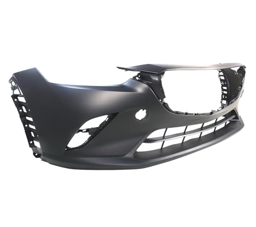 Image of Compatible with Mazda CX-3 2016-2021 Front Bumper Cover | Primed, Chrome Finish, For Chrome Trim Models, Ready to Paint, OEM DF8G50031DBB, MA1000242
