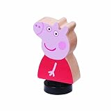 Peppa Pig Drewniane figurki rodzinne, fantazyjna zabawa, zabawki przedszkolne, certyfikowane przez FSC, zrównoważone zabawki, prezent dla dzieci w wieku 2-5 lat