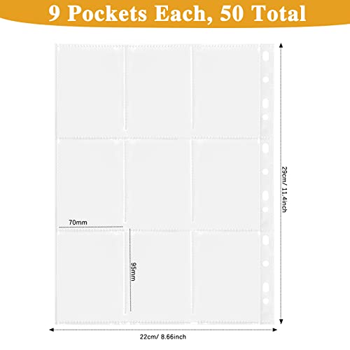 Vesaneae 50 Pagine 450 Tasche Raccoglitore Carte