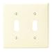 Leviton Toggle Wall Plate Thermoplastic Nylon 2 Gang Std Size Ivory Csa Bg