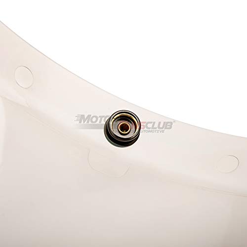 MotorFansClub Universal 3-Snap Bubble Shield Visor with Flip Adapter Accessories Fit For Compatible With Street Motorcycle Helmet (Smoke)