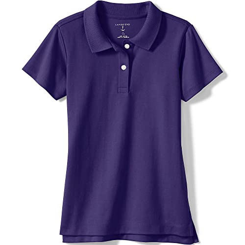 Image of Lands' End School Uniform Girls Short Sleeve Feminine Fit Interlock Polo Shirt