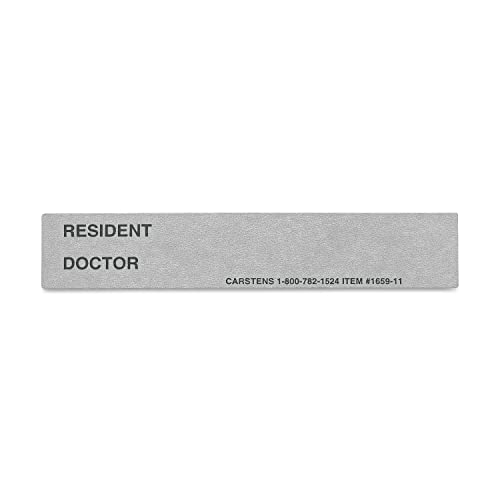 Carstens - Silver Resident/Doctor Preprinted ID Cards for 1.5 – 4” Ring Binder Spines - Pack of 100 (1659-18) - Ideal Medical Record Labels for 3 Ring Binders