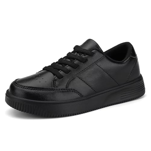 DSWED Black Kids Tennis Shoes Breathable Running Shoes Walking Shoes Fashion Sneakers for Boys and Girls Toddler Size 6 M US