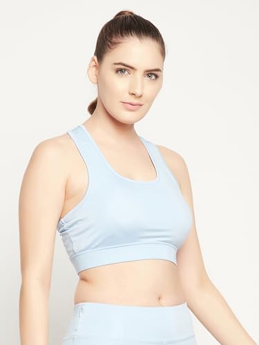Image of Clovia Women's Polyamide Lightly Padded Wire Free Sports Bra