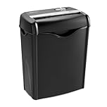 Amazon Basics Destructeur de Documents/Cartes de crédit, 5-6 Feuilles coupe croisée, Noir