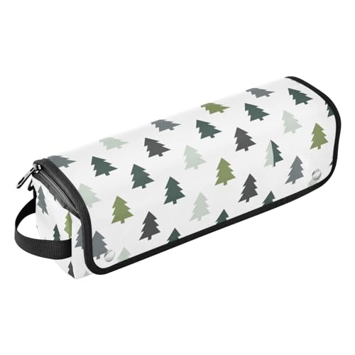 Christmas Trees 2 in 1 Hair Tools Organizer with Iron Mat Curling Iron Travel Holder Storage Bag for Flat Iron Hot Tools and Haircare Accessories Travel Bag for Women