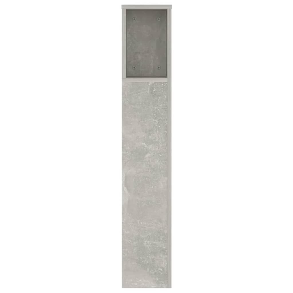 Möbel Wohnaccessoire Kopfteil Betonschrank Grau 140x18,5x104.5cm-Furniture