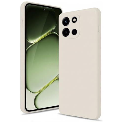Image of DIZORO Microfiber Candy Compatible for Oneplus Nord 6 5G Smooth Touch Cushion Liquid Soft Silicone Gel Rubber Phone Case Non-Slip Full Body Protective Shockproof Back Cover - Stone